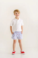 Sheffield Shorts Apple of My Eye with Wood Boat Blue Stork