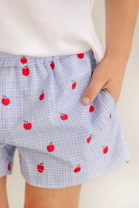 Sheffield Shorts Apple of My Eye with Wood Boat Blue Stork