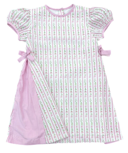 Cece Dress, Pink Floral Cord