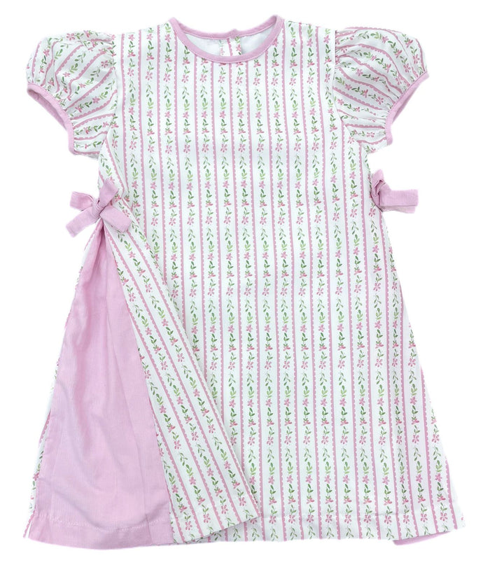 Cece Dress, Pink Floral Cord