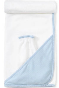 Blue/ White New Kissy Dots Hooded Towel & Mitt Set