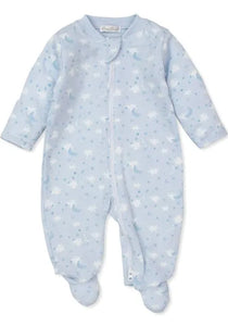 Night Clouds Footie, Blue