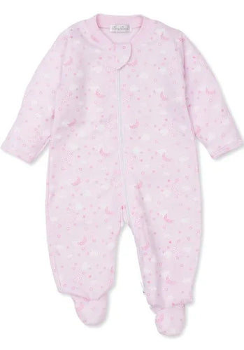 Night Clouds Footie, Pink