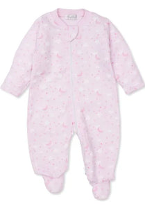Night Clouds Footie, Pink