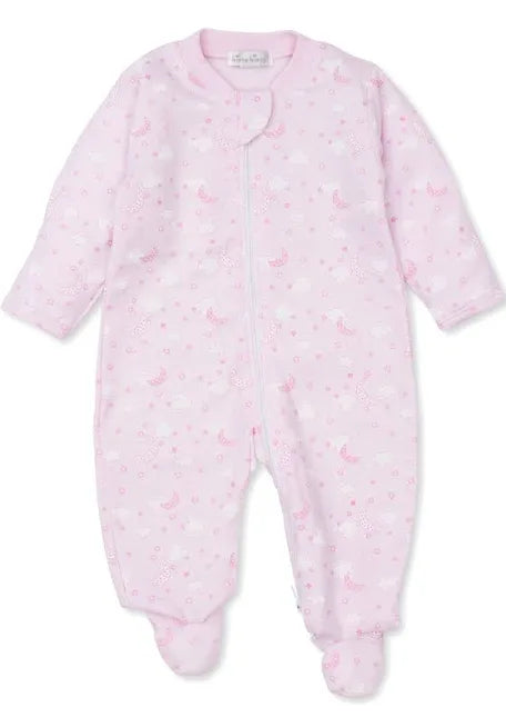 Night Clouds Footie, Pink