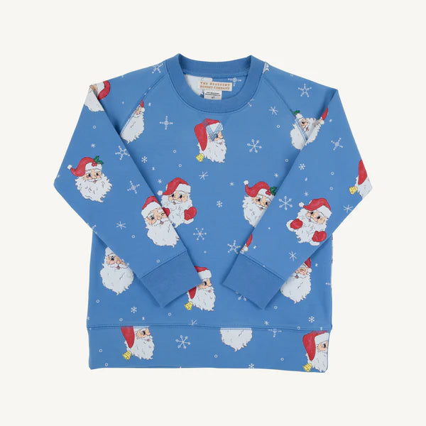 Cassidy Comfy Crewneck Dear Santa (Barbados Blue)