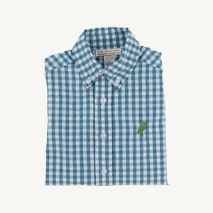 Deans List Dress Shirt, Bansley Blue Gignham
