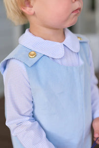 Peter Pan Woven Top, Barrington Blue Windowpane