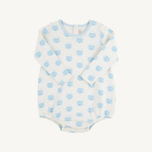 Long Sleeve Patton Play Bubble Vintage Prep Pumpkin Pails with Buckhead Blue