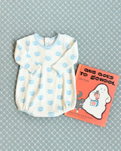 Long Sleeve Patton Play Bubble Vintage Prep Pumpkin Pails with Buckhead Blue