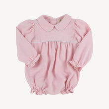 Long Sleeve Britt Bubble Sandpearl Pink Herringbone with Worth Avenue White