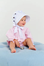 Long Sleeve Britt Bubble Sandpearl Pink Herringbone with Worth Avenue White