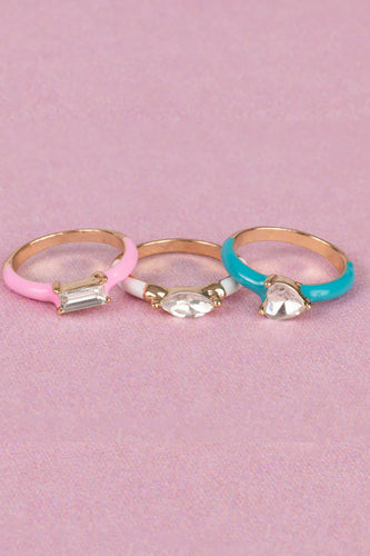 Boutique Chic Crystal Cool Rings