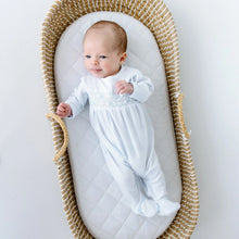Jacob Smocked Footie - Light Blue
