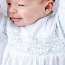 Jacob Smocked Footie - Light Blue