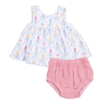 Ribbon Bouquets Dress with Bloomer