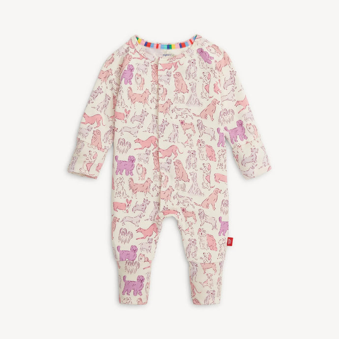 It's A Paw-Ty Pink modal magnetic grow with me convertible coverall