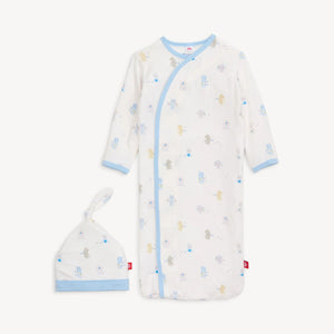 Magnetic Gown & Hat Set Baby Beats Blue