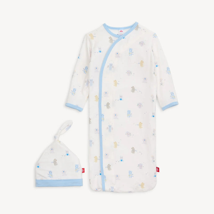 Magnetic Gown & Hat Set Baby Beats Blue