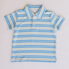 Kyle Polo - Blue & Green Ticking Stripe