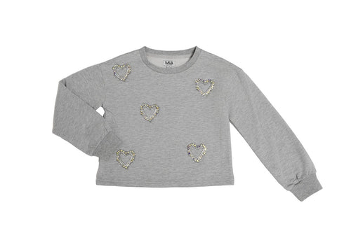 Heart Sweatshirt Heather Gray