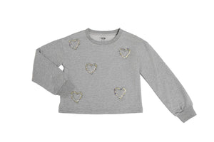 Heart Sweatshirt Heather Gray