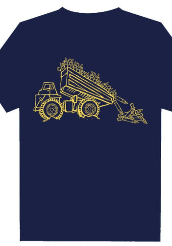 SS Navy Dumptruck with Crayons T-Shirt