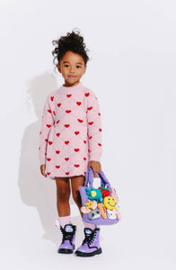 Pink Sweetheart Sweater Dress