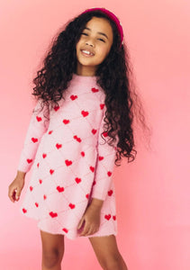 Pink Sweetheart Sweater Dress