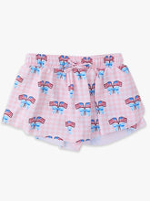 Pink Patriotic Gingham Butterfly Shorts