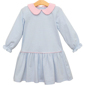 Katherine Dress Light Blue Stripe/Light Pink