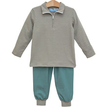 Tucker Pant Set Beige Stripe/Sage