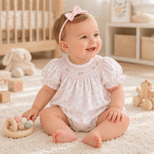 Juliette's Classics Bishop Print Short Sleeve Bubble - Pink