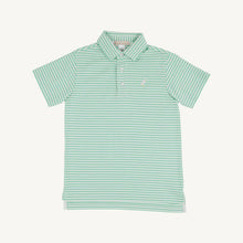 Prim and Proper Polo Pima-Grace Bay Green Stripe