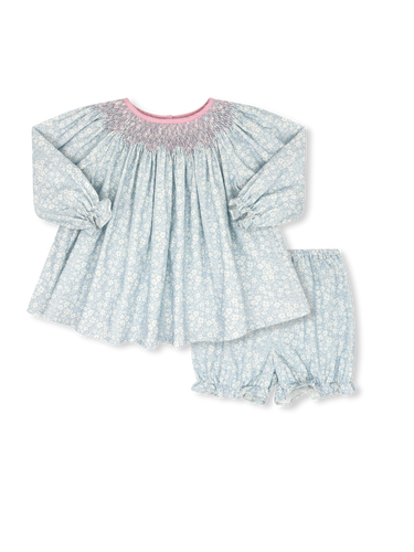 Betsy Bloomer Set Long
Sleeve - Baker Blue Minigingham