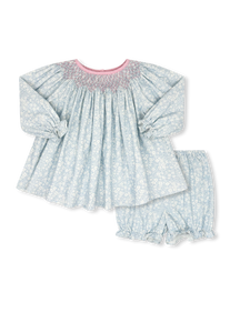 Betsy Bloomer Set Long
Sleeve - Baker Blue Minigingham