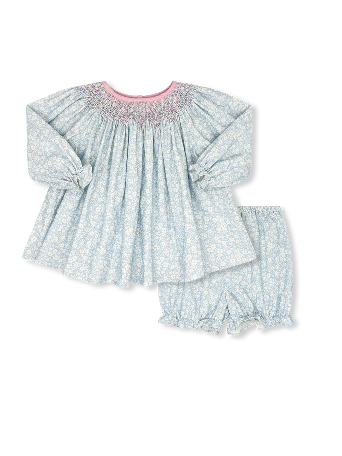 Betsy Bloomer Set Long
Sleeve - Baker Blue Minigingham