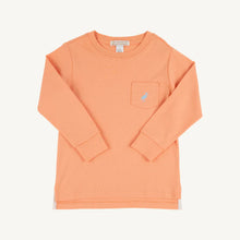 Long Sleeve Carter Crewneck Seashore Sherbet with Buckhead Blue Stork