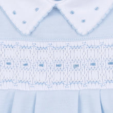 Landry Smocked Short Playsuit - Light Blue