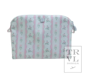 Goodie Cosmetic Bag Ribbon Floral Pink
