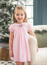 Sage Smocked Dress Pink Gingham, Wreath