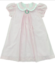 Sage Smocked Dress Pink Gingham, Wreath