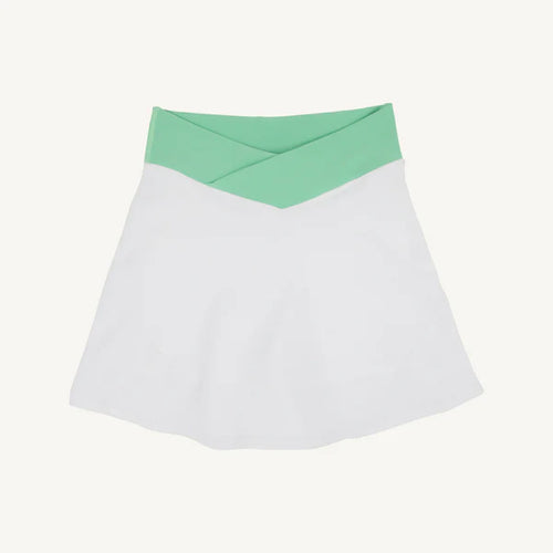 Prepletic™ Katey Cross Skort Worth Avenue White with Grace Bay Green