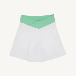 Prepletic™ Katey Cross Skort Worth Avenue White with Grace Bay Green