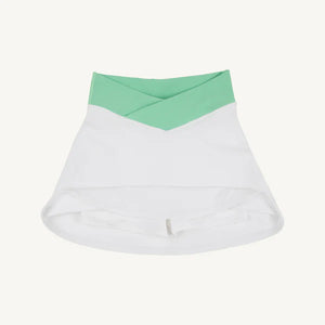 Prepletic™ Katey Cross Skort Worth Avenue White with Grace Bay Green