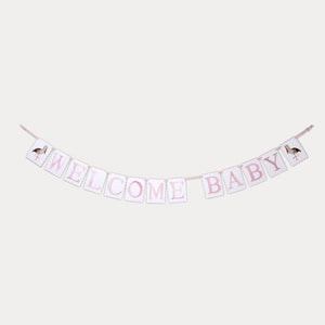 "Welcome Baby" Stork Banner