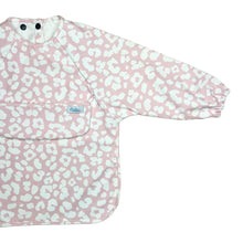 The Grayson Long Sleeve Bib - Leopard Petal Pink