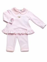 Spotted Puppy Striped Pima Tunic Set