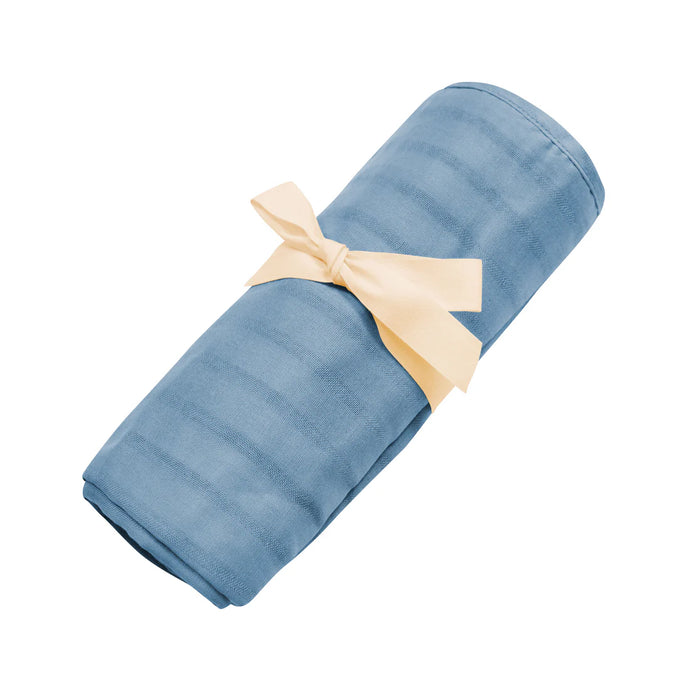Bamboo Muslin Swaddle Blanket in Slate