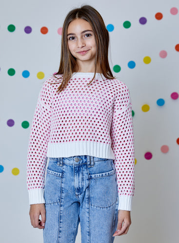 Winter White Combo Sweater